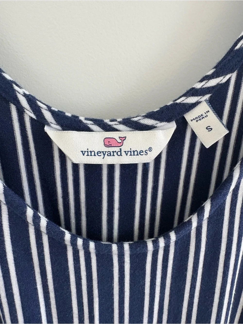 Vineyard Vines “Cat Cay” Navy & White Striped Pima Cotton Jumpsuit